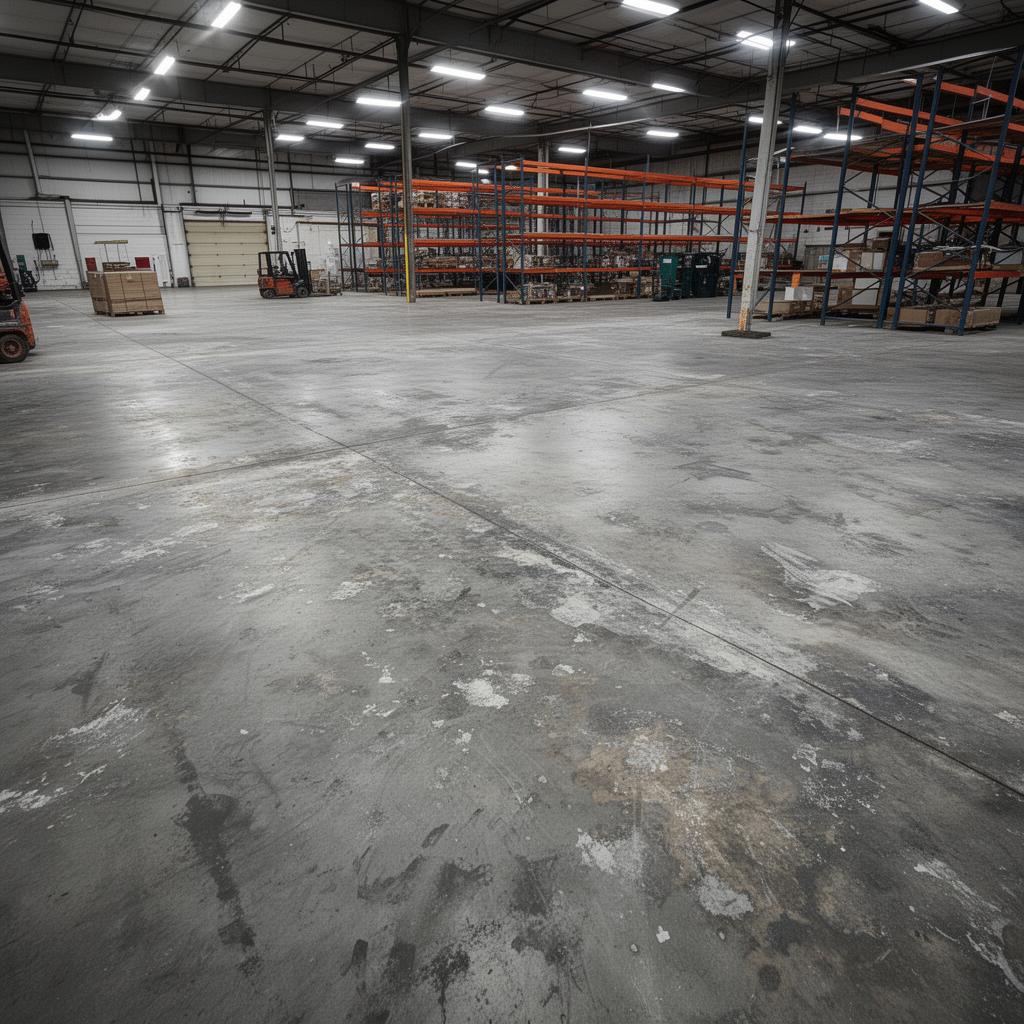 Commercial Warehouse Coating - before epoxy coating